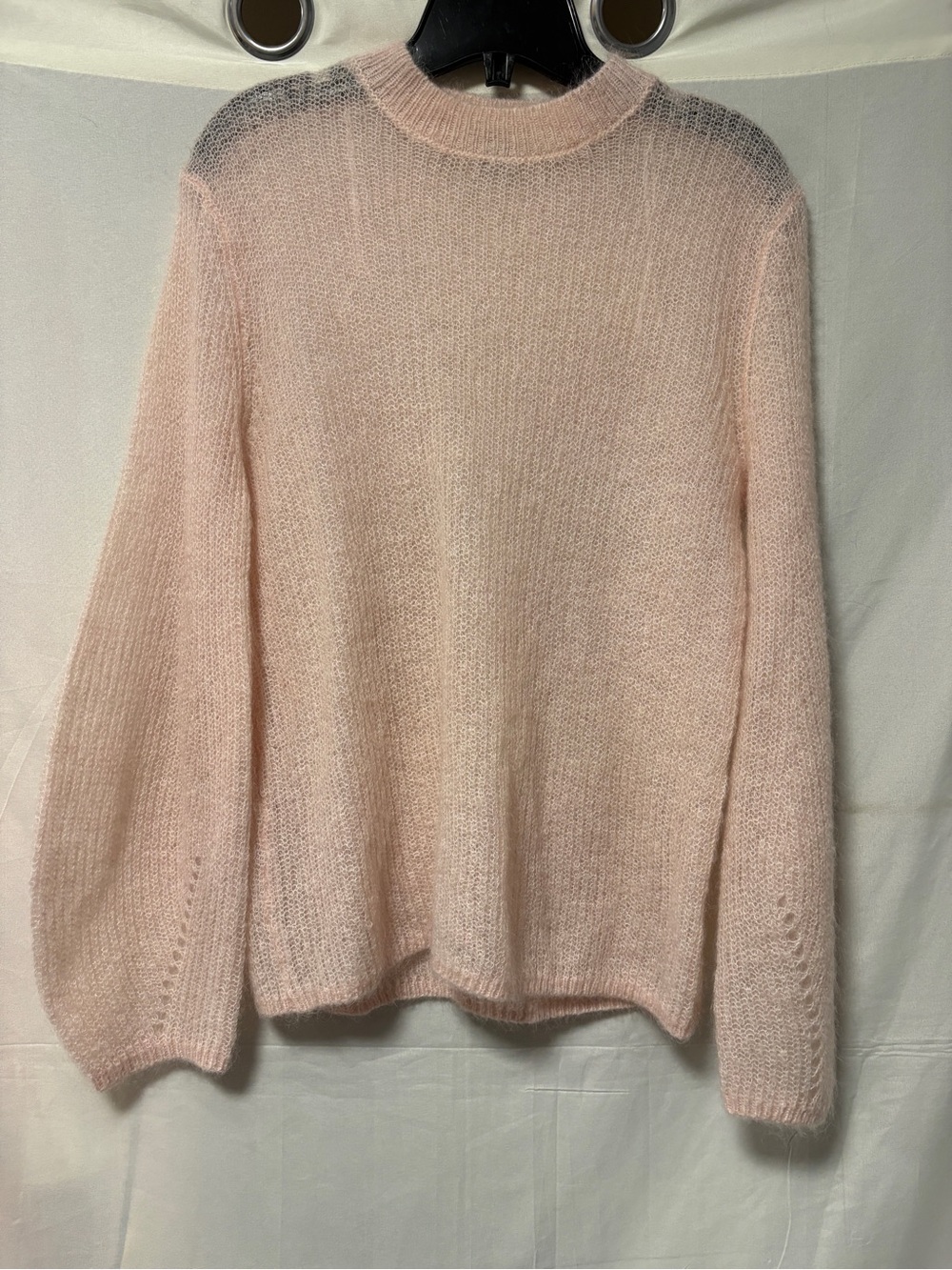 Oliver Bonas Blush Mohair Blend Sweater Size 8